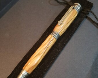 Faith-Hope-Love Holy Land Olive Wood Pen