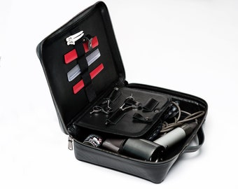 Hairstylist case, Hairdresser leather bag tools, Stylist leather bag, Barber case travel, Scissors case, Shears bag professional hairdresser