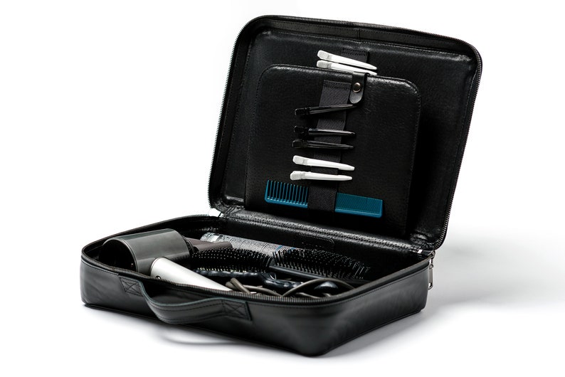 Hairstylist case Hairdresser leather bag tools Stylist Etsy