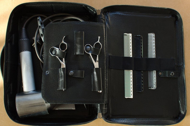 Hairdresser Leather Bag Tools Hairstylist Case Stylist Etsy