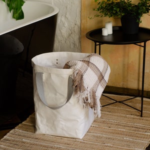 Borsa grande per biancheria, Cestino per la carta lavabile, Organizzatore per sacchetti di carta, Portaoggetti per il bagno, Portabiancheria, Portabiancheria