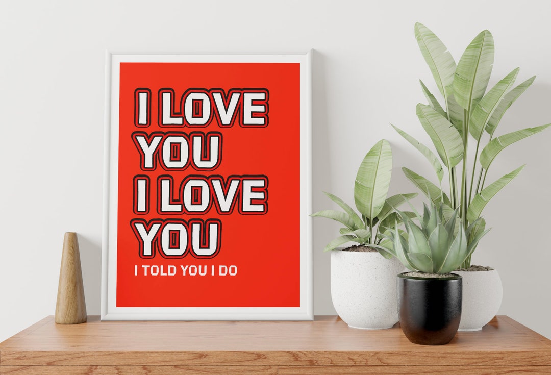Fontaines DC Inspired Lyrics 'I Love You' Poster Print Etsy