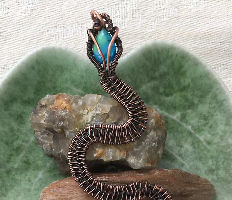 Copper Wire Weave Snake Necklace Snake Necklace Wire - Etsy Copper Wire Weave Snake Necklace Snake Necklace Wire - Etsy