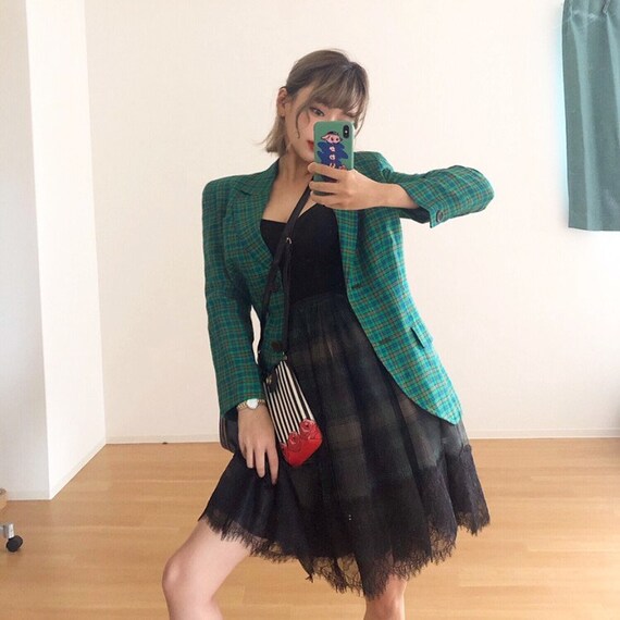 Red Valentino Check Ballerina Skirt