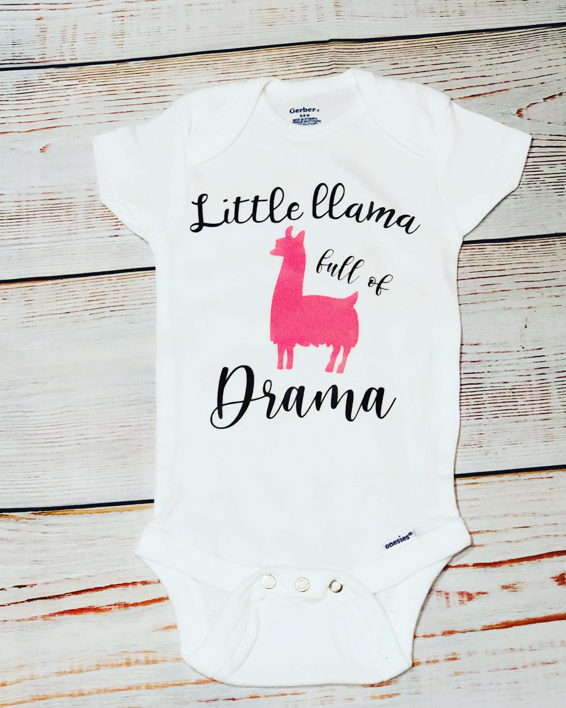 Little Llama Full of Drama Baby Onesie Llama Drama Mama Etsy