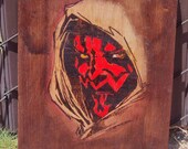 Darth maul wood burn