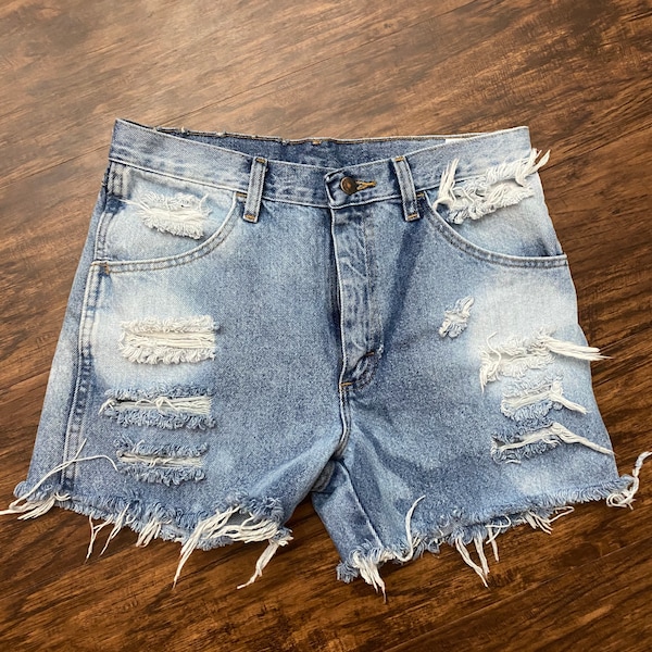 Wrangler Bleached Distressed Shorts