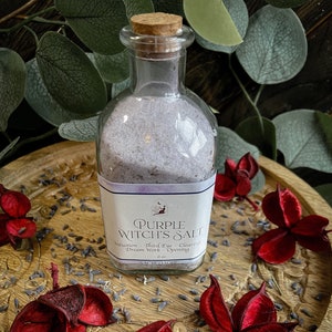 Purples Witch's Salt, Purple Ritual Salt, Intuitive Magic, Ritual Salt, Altar Decor, Witchy Decor, Ritual Tools, Pagan Tools, Heathen Gifts