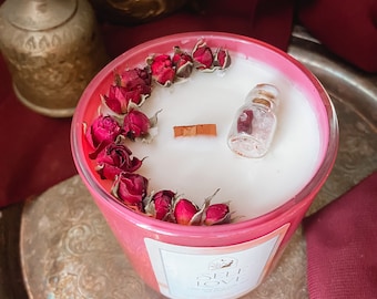 Self Love Candle, Crystal Candle, Luxury Candle, Self Love Ritual, Witch Decor, Witchy Gifts, Witchy Decor, Self Care Ritual, Witchy Gift
