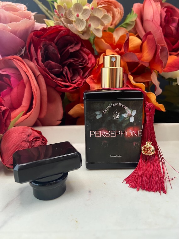 Persephone Perfume, Pomegranate Scent, Witchy Perfume, Perfume Sample Set, Goddess Perfume, Persephone Gift, Dark Goddess, Vegan Perfume