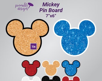 Mickey-inspired Ears Cork Pin Board (7" x 6") - standing or wall-hanging (multiple styles available)