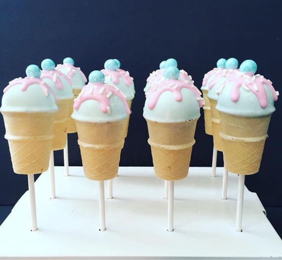 Ice Cream Themed Cake Pops Etsy