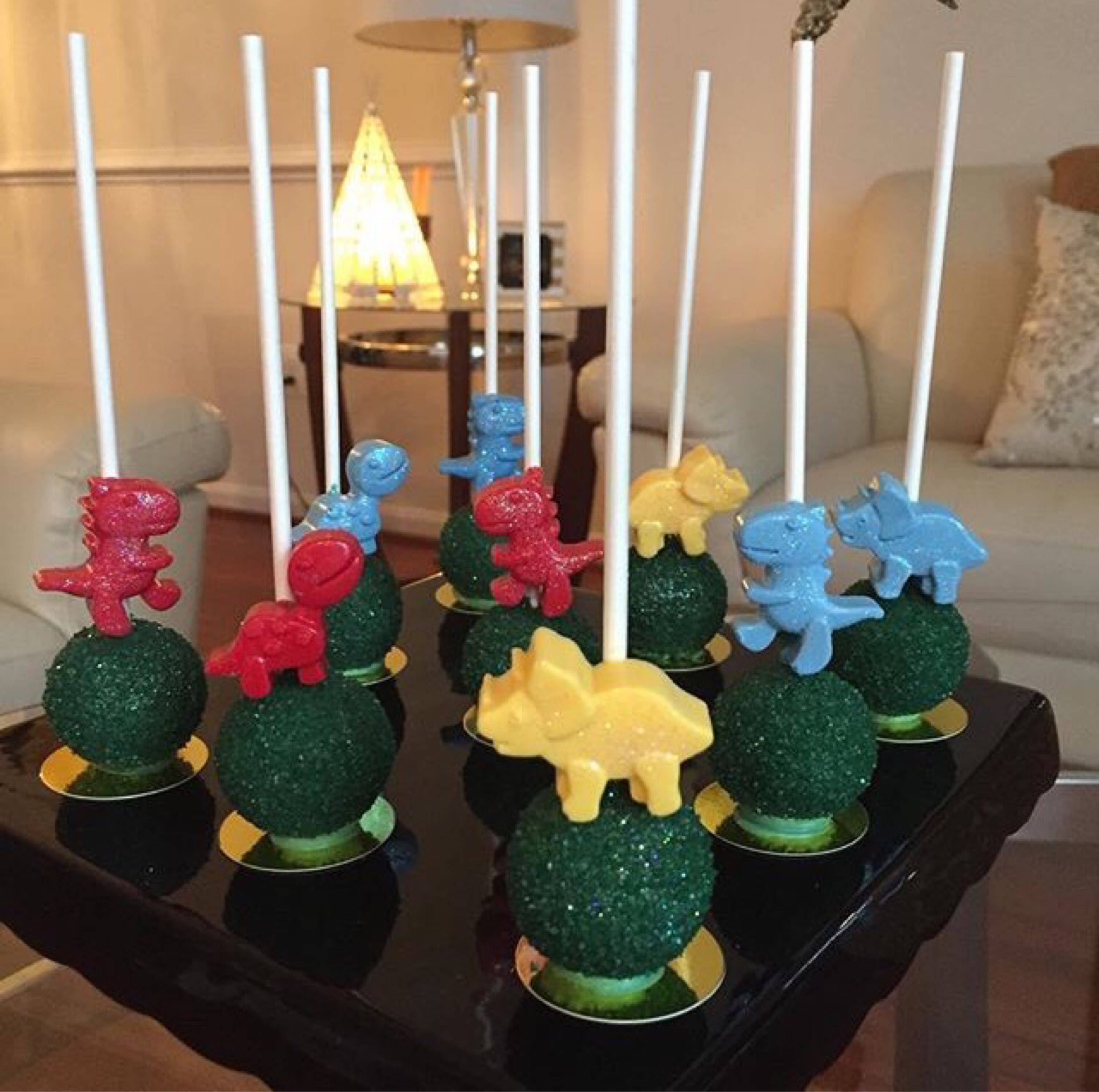 Dinosaur Themed Cake Pops Etsy