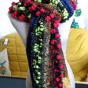 Lenço / estola extravagante multicolorido
