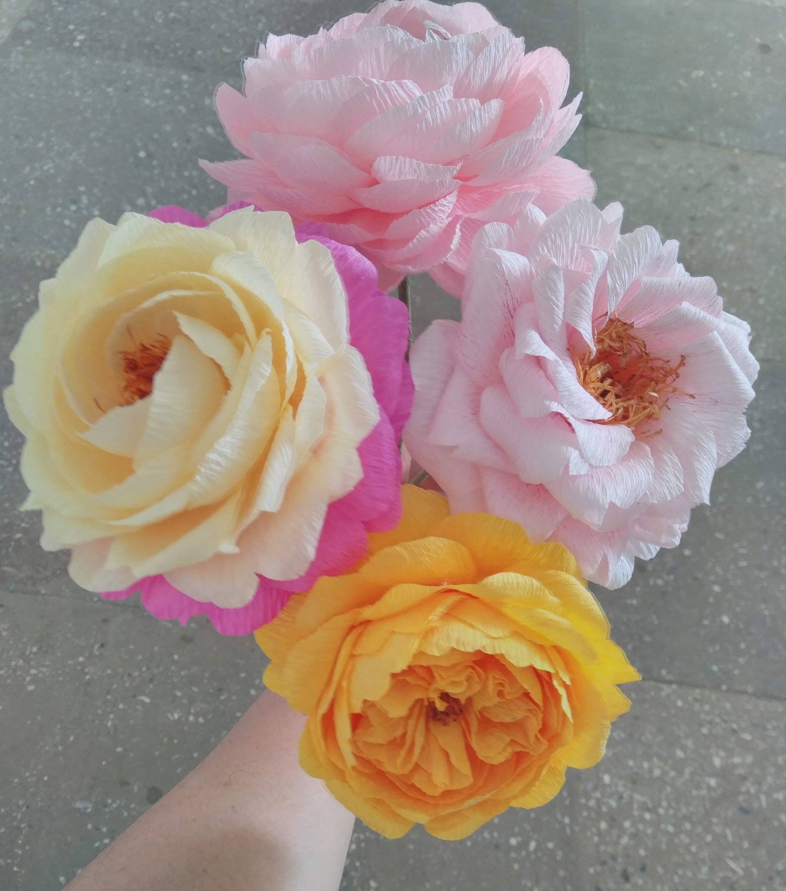 Wedding bouquet high quality crepe paper flowers choose how Etsy