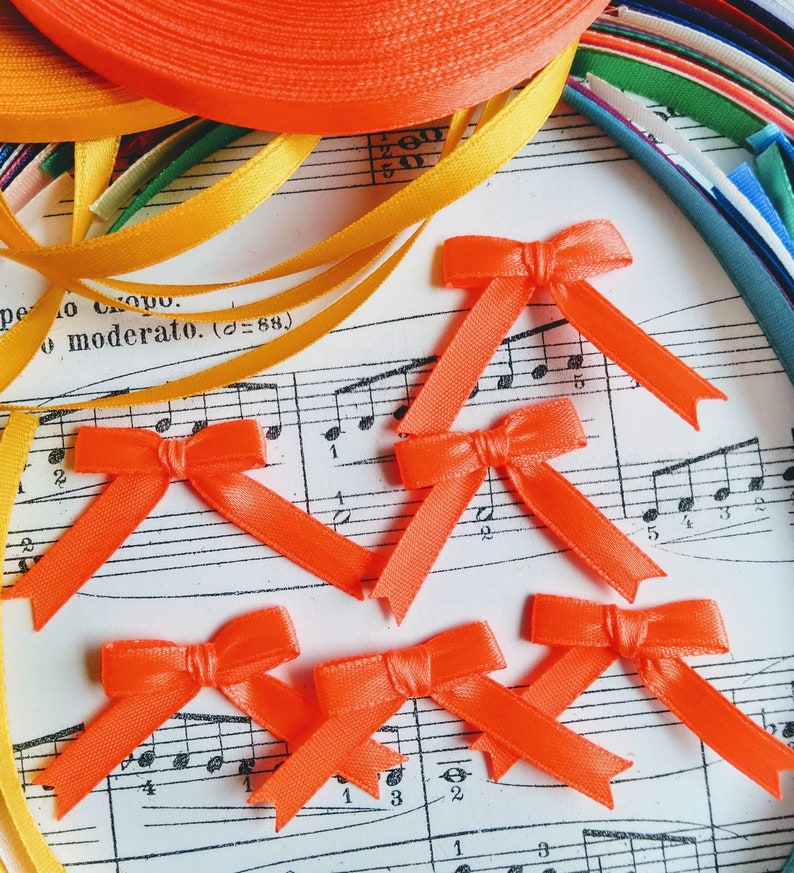 Pretied Ribbon Bow50/100/150/200 Blue Satin Ribbon Bows Etsy