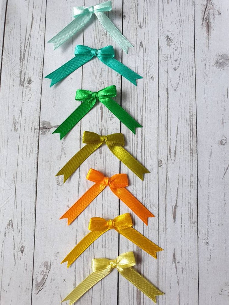 Pretied Ribbon Bow50/100/150/200 Blue Satin Ribbon Bows Etsy