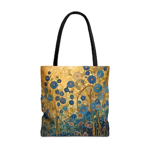Tote Bag Museum Art by Klimt Classical Art Tote Bag 18" by 18" Gift for Her Christmas Gift Birthday Gift Two Sided Art Bag