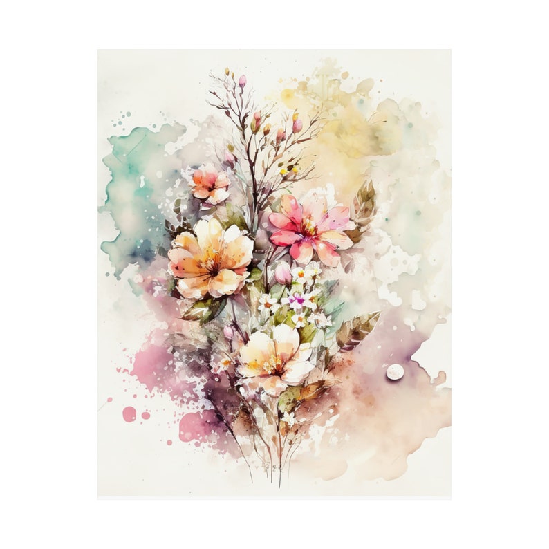 Wildflower art print watercolor floral print farmhouse wall art botanical print flower wall art image 2