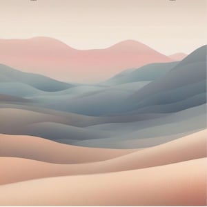 Art Print &#39;Desert Dunes&#39; on Museum-Quality Paper, Abstract Modern Art, Interior Designer Earthy Colors, Office Decor, Southwest Design