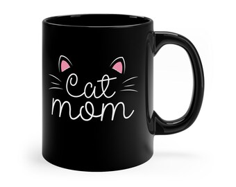 Cat Mug Cat Mom Mug Cat Lover Gift Mug for Her Valentine Gift for Wife or Mother Pet Lover Mug Cat Cottagecore Mug