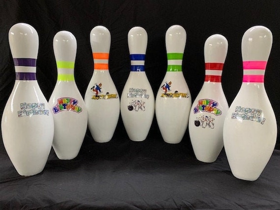 Happy Birthday Bowling Pin Etsy