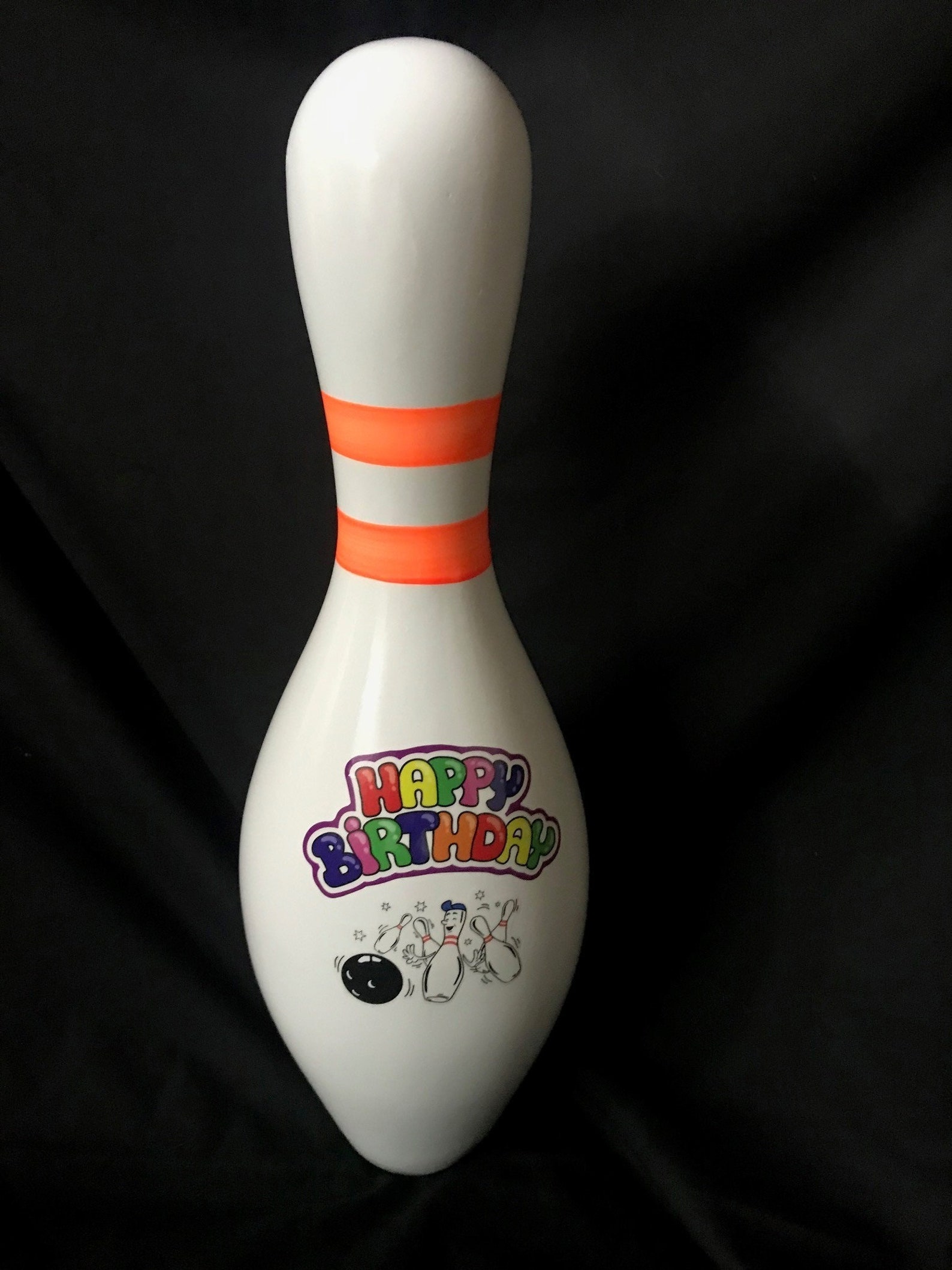 Happy Birthday Bowling Pin Etsy