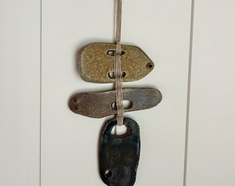 Handmade Wood Fired Ceramic Wall Hanging 4 | Unique Stoneware Art Piece