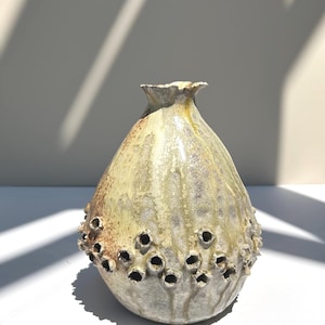 Sculptural Wood Fired Vase|Handmade Ceramic Vase|Ceramic Art Vase| Unique Vase|Handmade Vase|Wood fired Ceramics