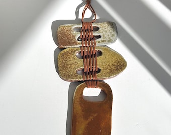 Handmade Wood Fired Ceramic Wall Hanging 1 | Ceramic Wall Art