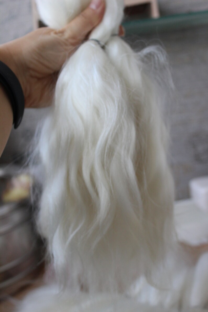 Mohair Doll Hair Reborn Blythe Bjd Bullip Color White/cream Etsy