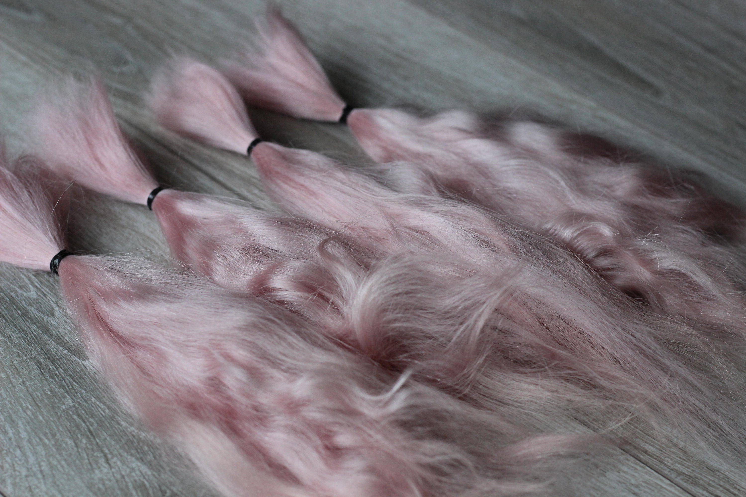 Mohair Doll Hair color mahogany 8-11/" in 0.35 oz locks angora DIY baby reborn