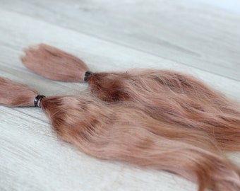 Mohair Doll Hair col fiery redhead 8-11" in 0.35 oz locks angora DIY baby reborn 