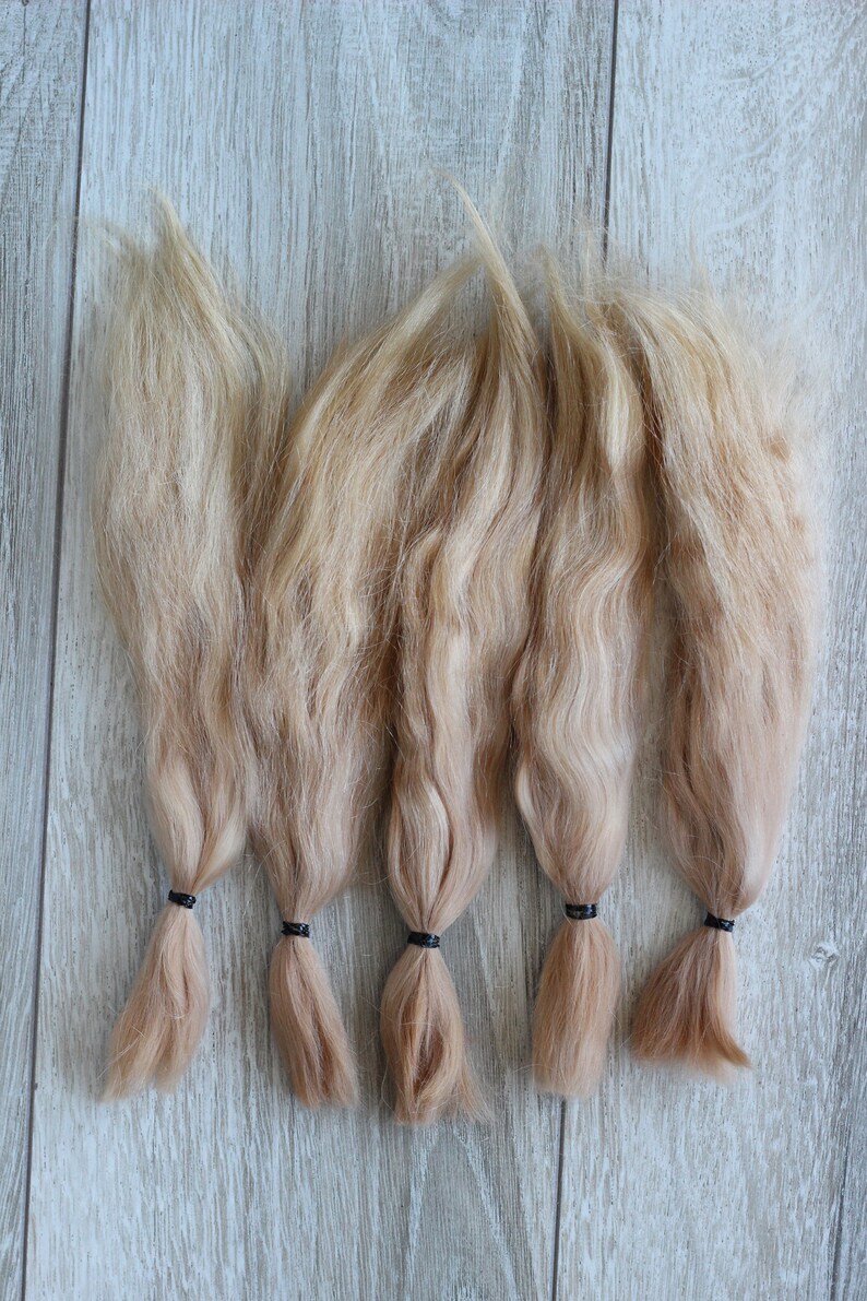 Mohair Doll Hair Reborn Blythe Bjd Bullip Color Caramel Blond Etsy