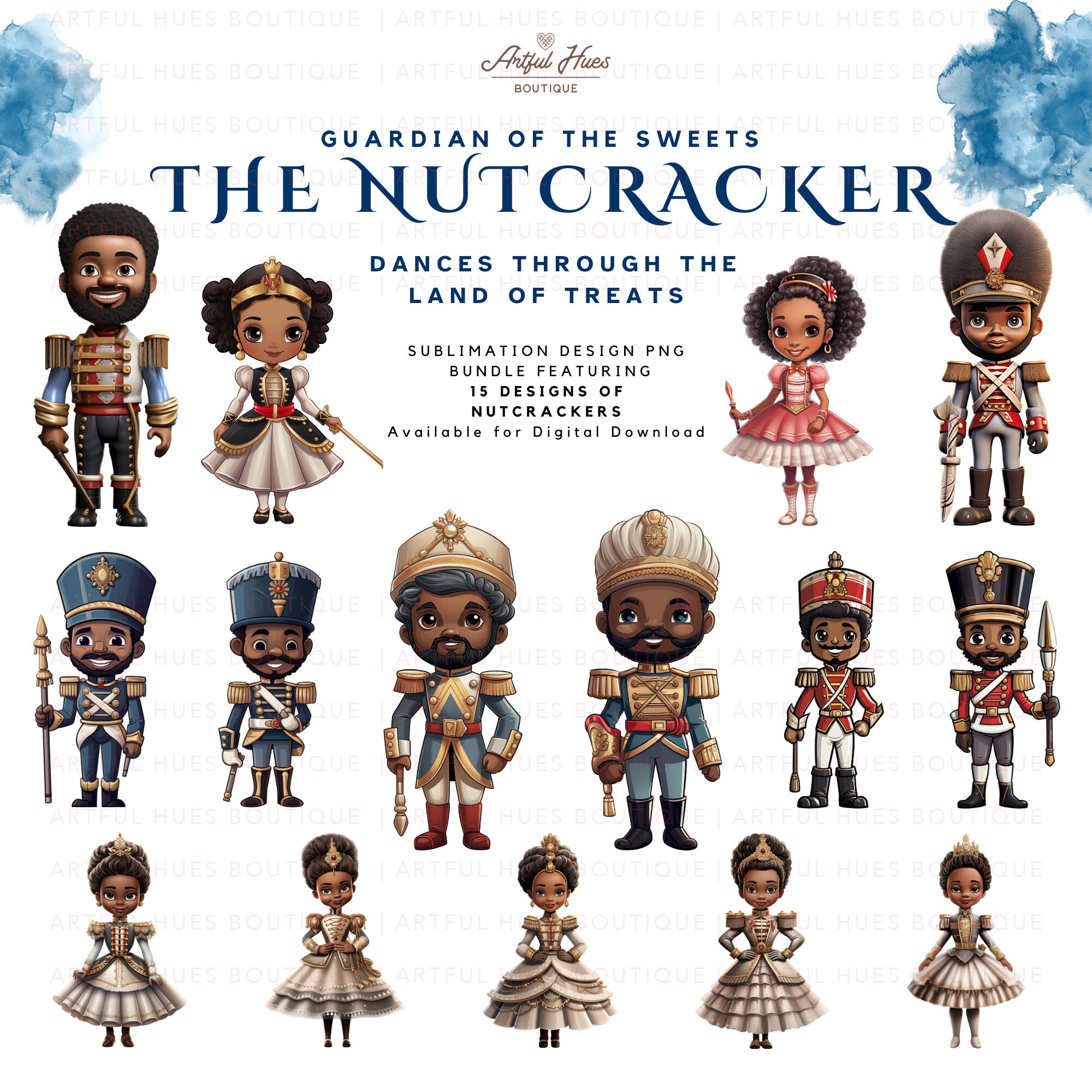 Black Nutcracker Figurine Bundle, Festive Holiday, Collectible ...