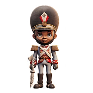 Estatueta de quebra-nozes preto, decoração festiva de férias, quebra-nozes de Natal colecionável, detalhes étnicos para casa, quebra-nozes exclusivo, afro-americano