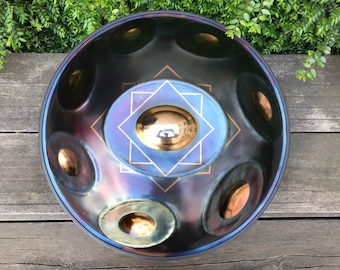 Handpan op bestelling gemaakt | Aangepaste schaal en kleuren naar keuze