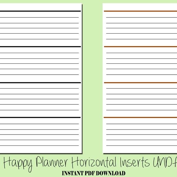 Lined Weekly Planner - Etsy