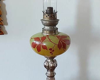 Antique French Depose Oil Lamp