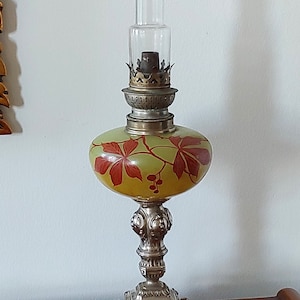 Antique French Depose Oil Lamp