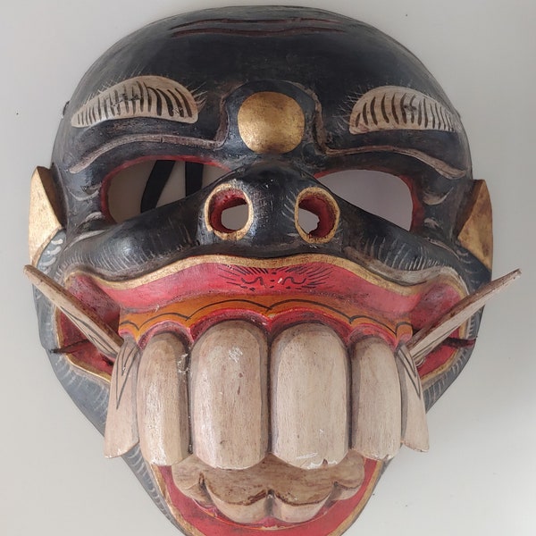 Balinese Barong Leyak Wood Mask ,Wall Hanging