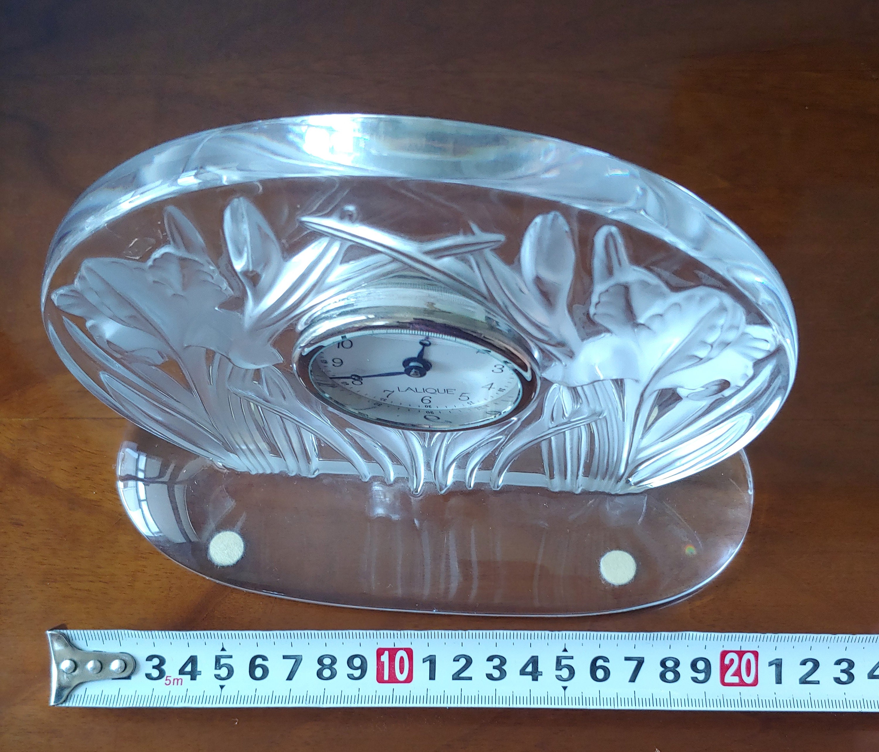 French Lalique Crystal Clock - Etsy