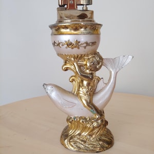 Vintage Dolphin Boy, Hermias Figurine Table Lighter