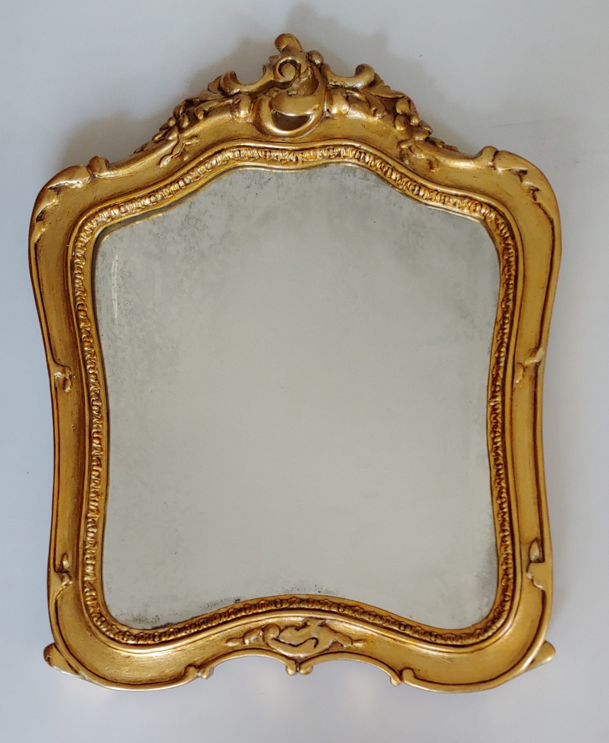 ★COURONNE★ Reve l Mirror_RCAEX25151GDX Art Nouveau French Handcarved Real 23.75 Carat Gold Leaf