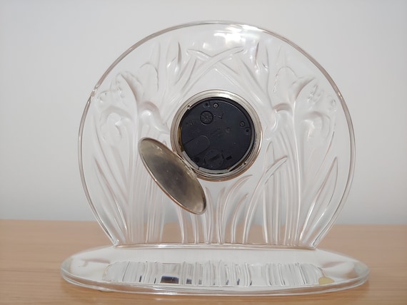 French Lalique Crystal Clock - Etsy