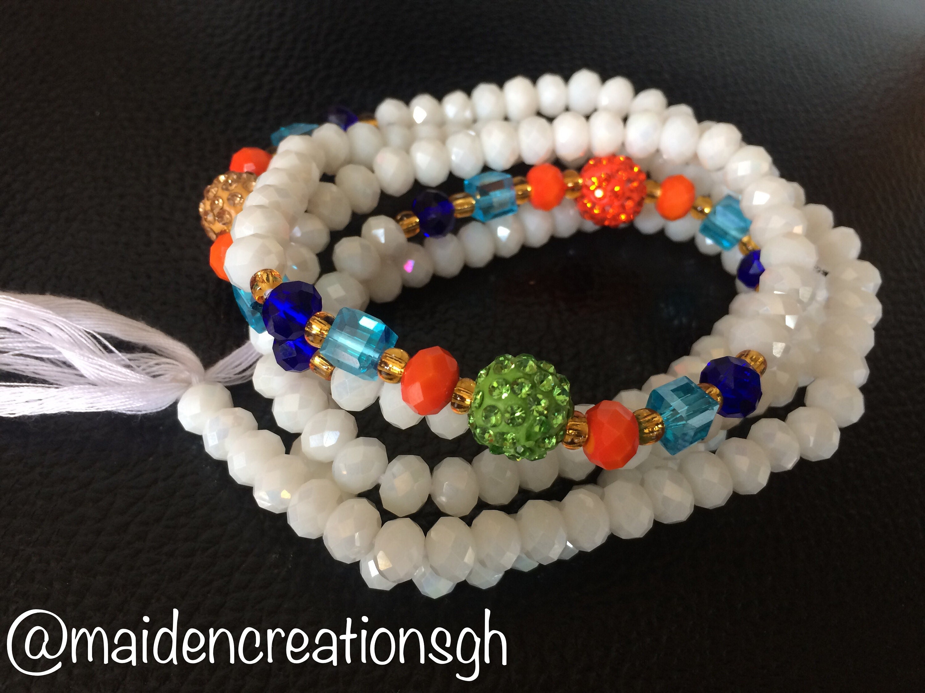 rainbow waist beads