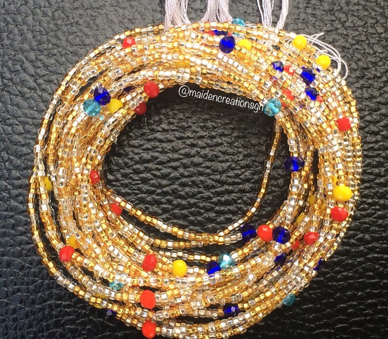 African Waist Beads. Glass Seed Beads. Ghana Waist Beads. Etsy