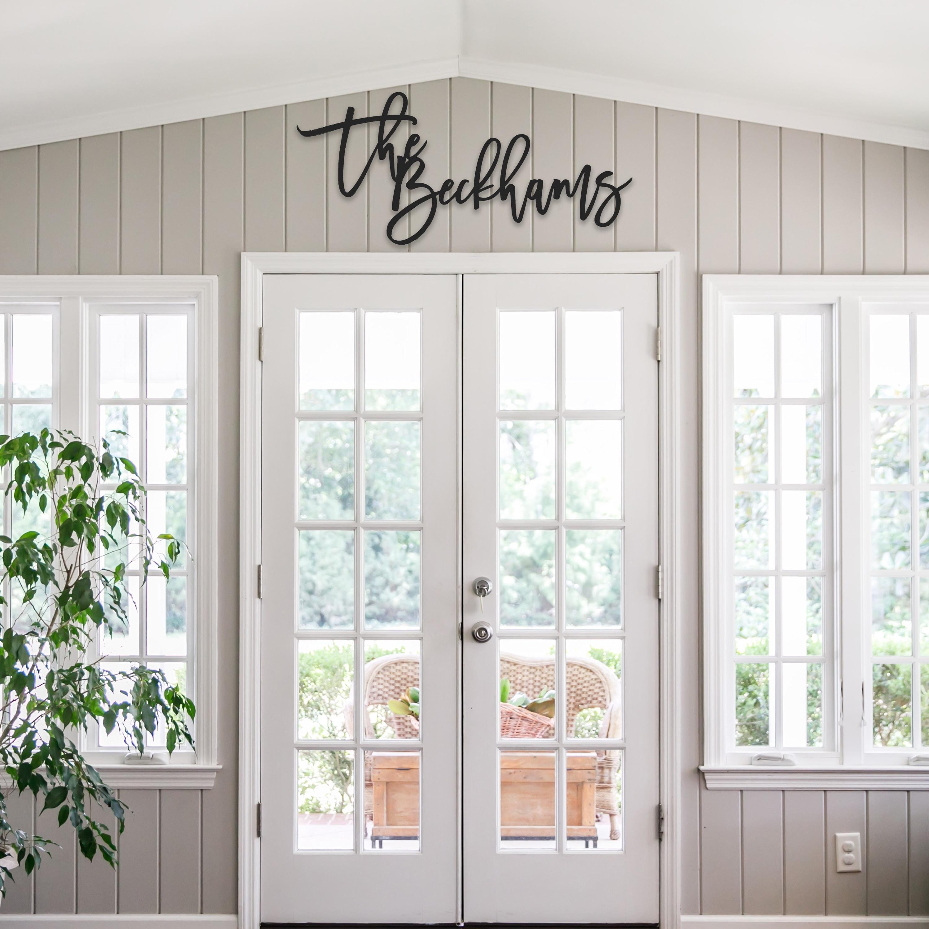 Last Name, Cursive Metal Sign - Etsy