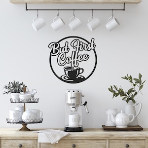 But First Coffee Metal Wall Art