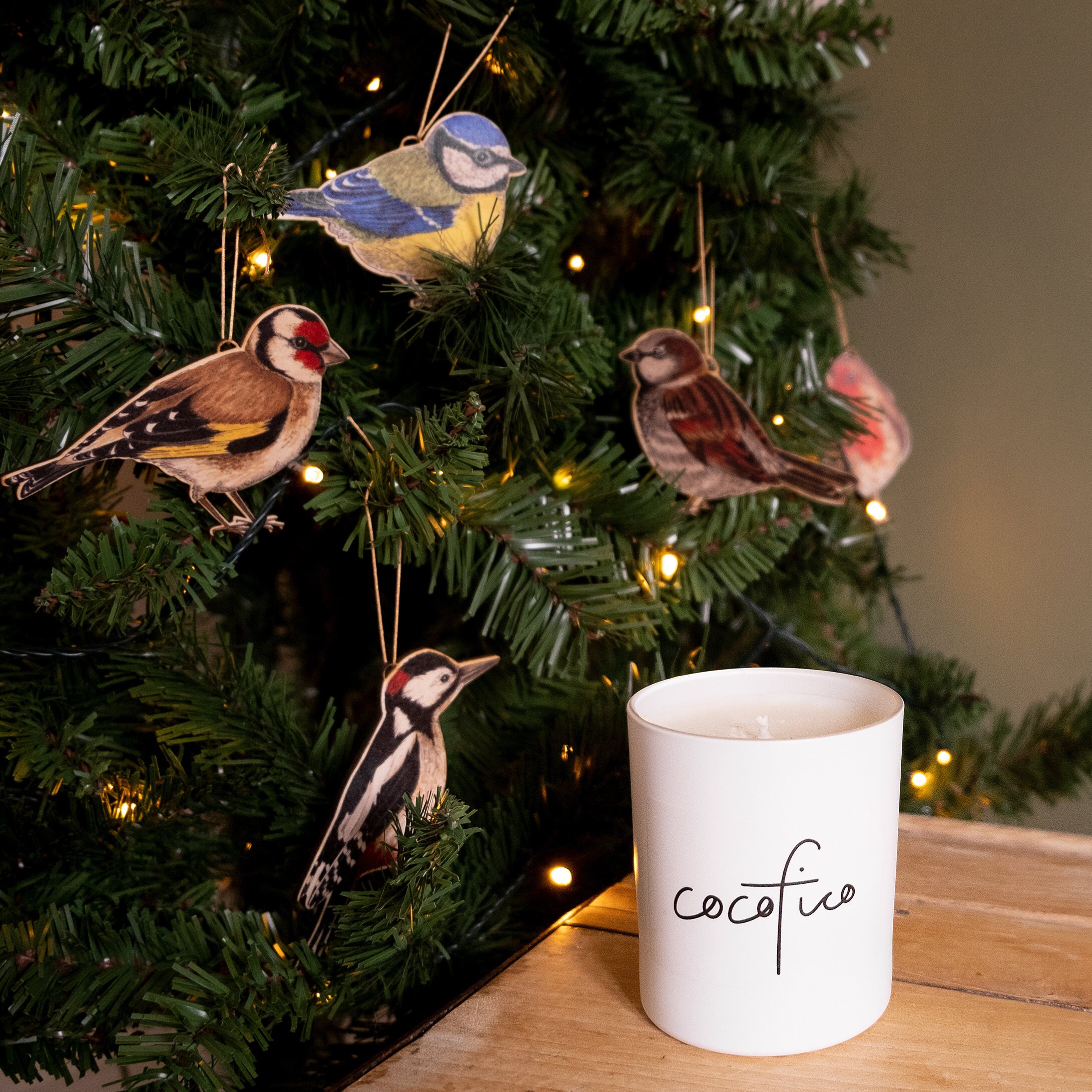 British Garden Bird Wooden Decoration Gift Box Set | 5 Piece Set of ...